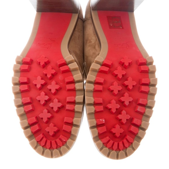 Christian Louboutin tan suede buckle boots. Size 10 (box not included) - Picture 11 of 11